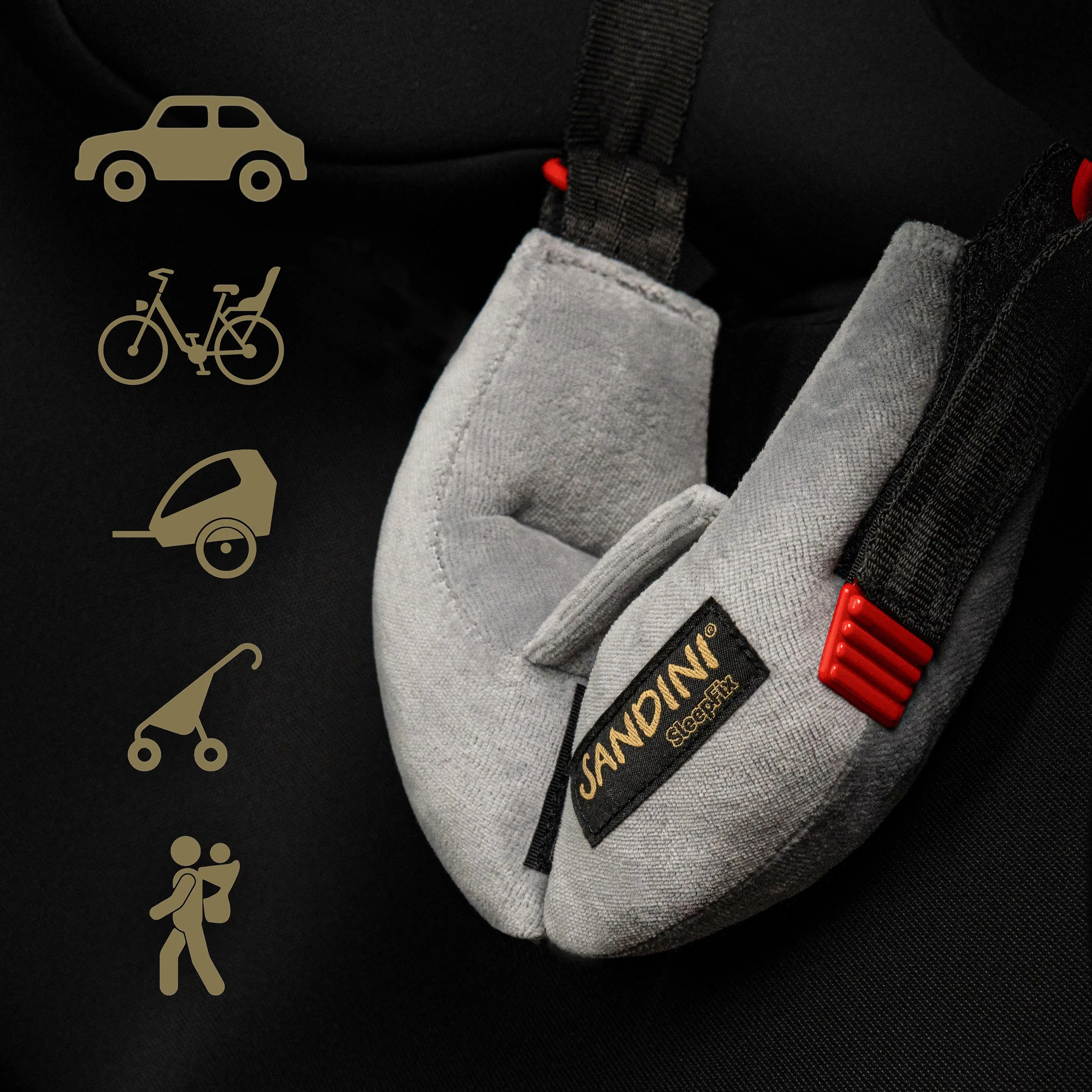 SleepFix® Baby im Fahrradanhänger